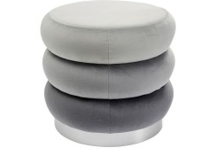 Pilkas modernus pufas Ø45cm