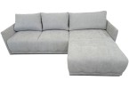 Pilka kampinė sofa su miegojimo funkcija ir patalynės dėže Pilka kampinė sofa su miegojimo funkcija ir patalynės dėže