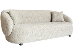Smėlio spalvos trivietė sofa