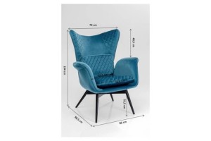 Krėslas Tudor Velvet Bluegreen