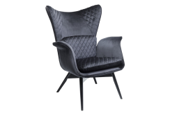 Krėslas Tudor Velvet Black