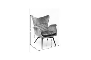Krėslas Tudor Velvet Black