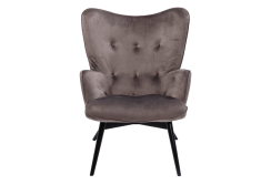 Krėslas Black Vicky Velvet Grey