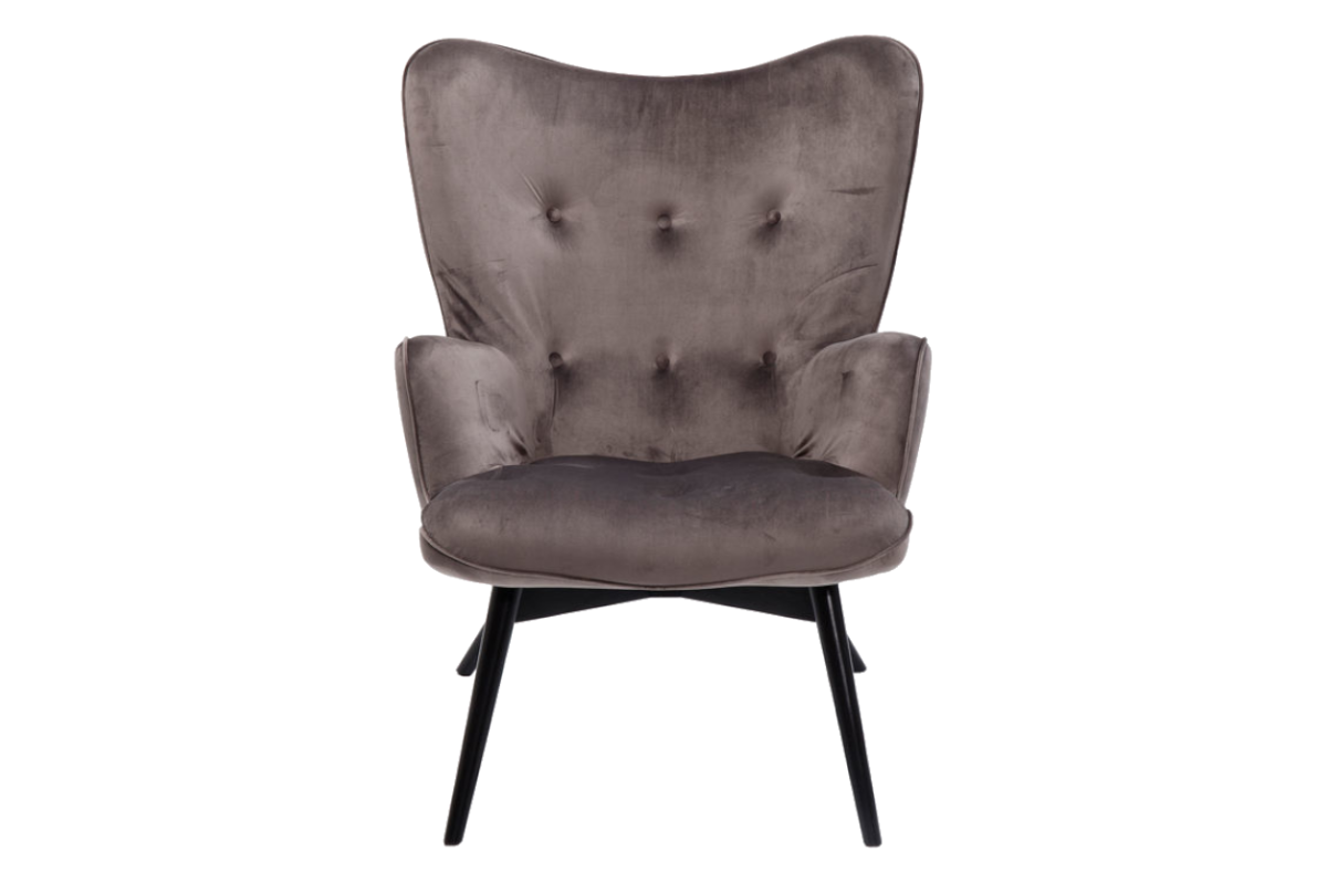 Krėslas Black Vicky Velvet Grey