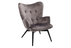 Krėslas Black Vicky Velvet Grey