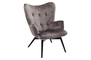 Krėslas Black Vicky Velvet Grey