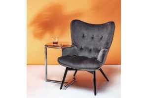 Krėslas Black Vicky Velvet Grey