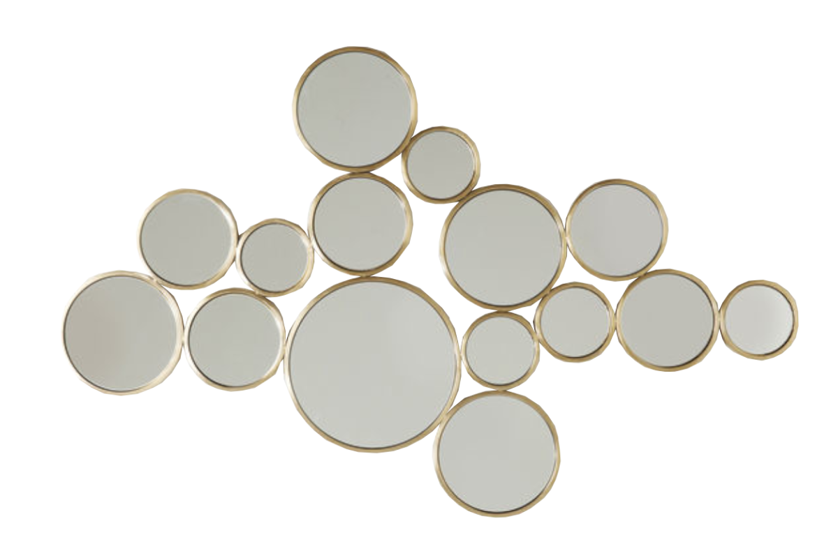 Veidrodis Bubbles Brass