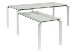 Ofiso stalas Lorenco Corner Chrome