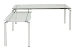Ofiso stalas Lorenco Corner Chrome