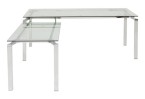 Ofiso stalas Lorenco Corner Chrome