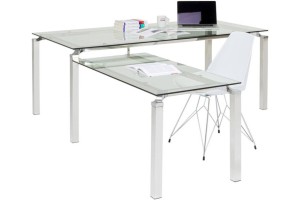Ofiso stalas Lorenco Corner Chrome