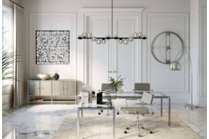 Ofiso stalas Lorenco Corner Chrome