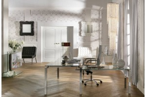 Ofiso stalas Lorenco Corner Chrome